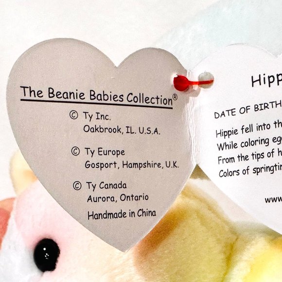 Ty Beanie Baby "Hippie" Vintage 1999 - New w/All Tags and Heart Protector - Picture 8 of 12